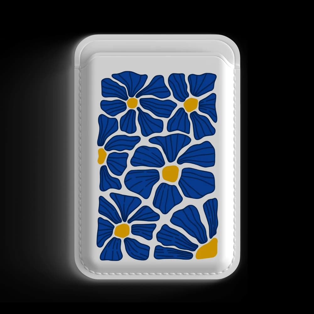 Blue Daisy MagSafe Cüzdan