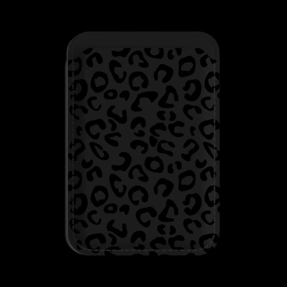 Black Leopard MagSafe Cüzdan telefon kılıfı