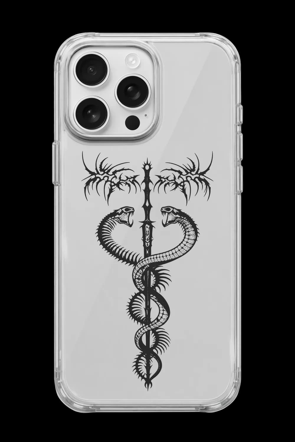 Twin Serpent Şeffaf Telefon Kılıfı RKS008