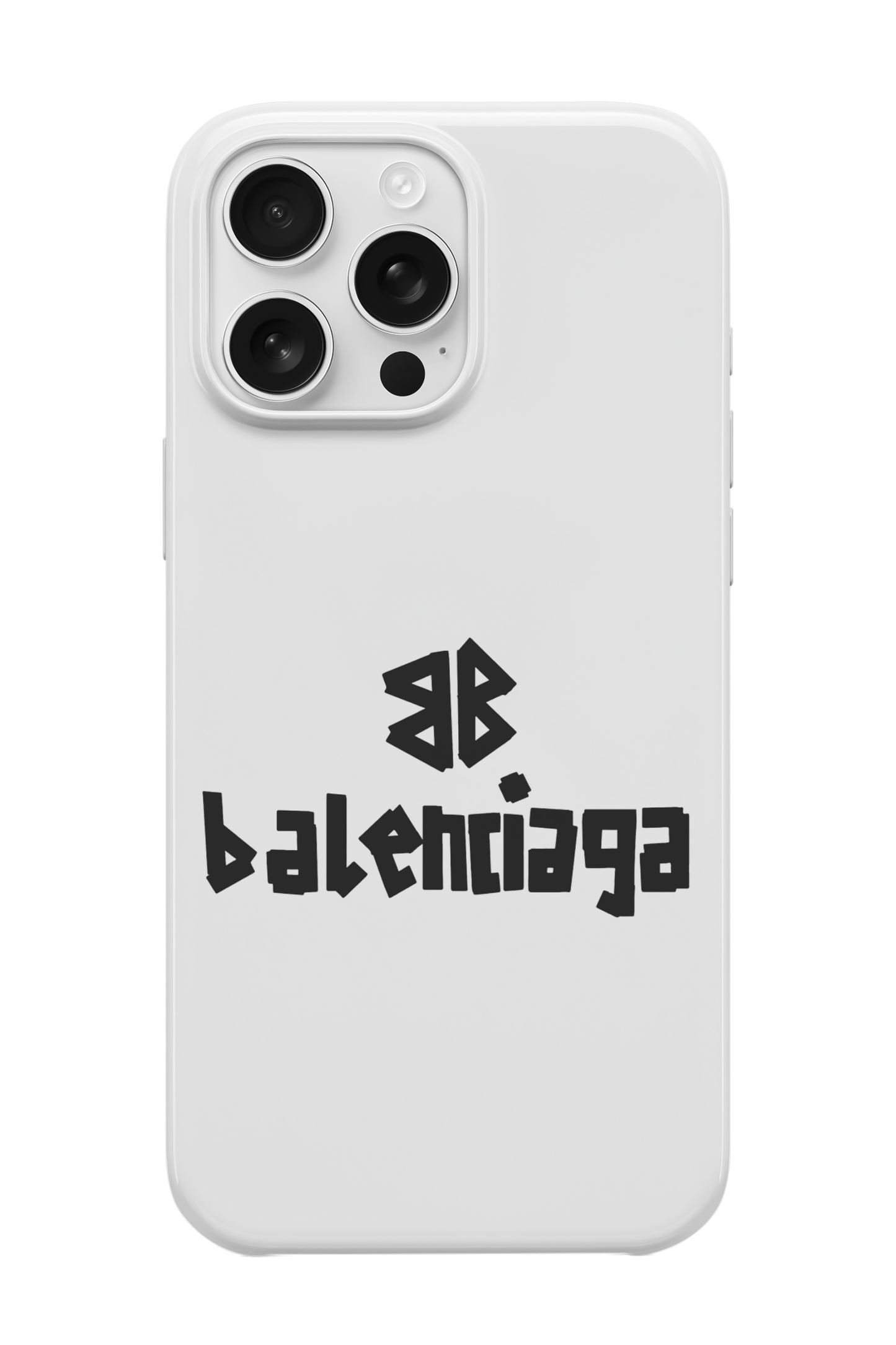 White B*lenciaga Telefon Kılıfı
