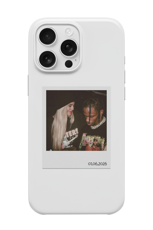 Poloroid Fotoğraf + Tarih Baskılı Telefon Kılıfı
